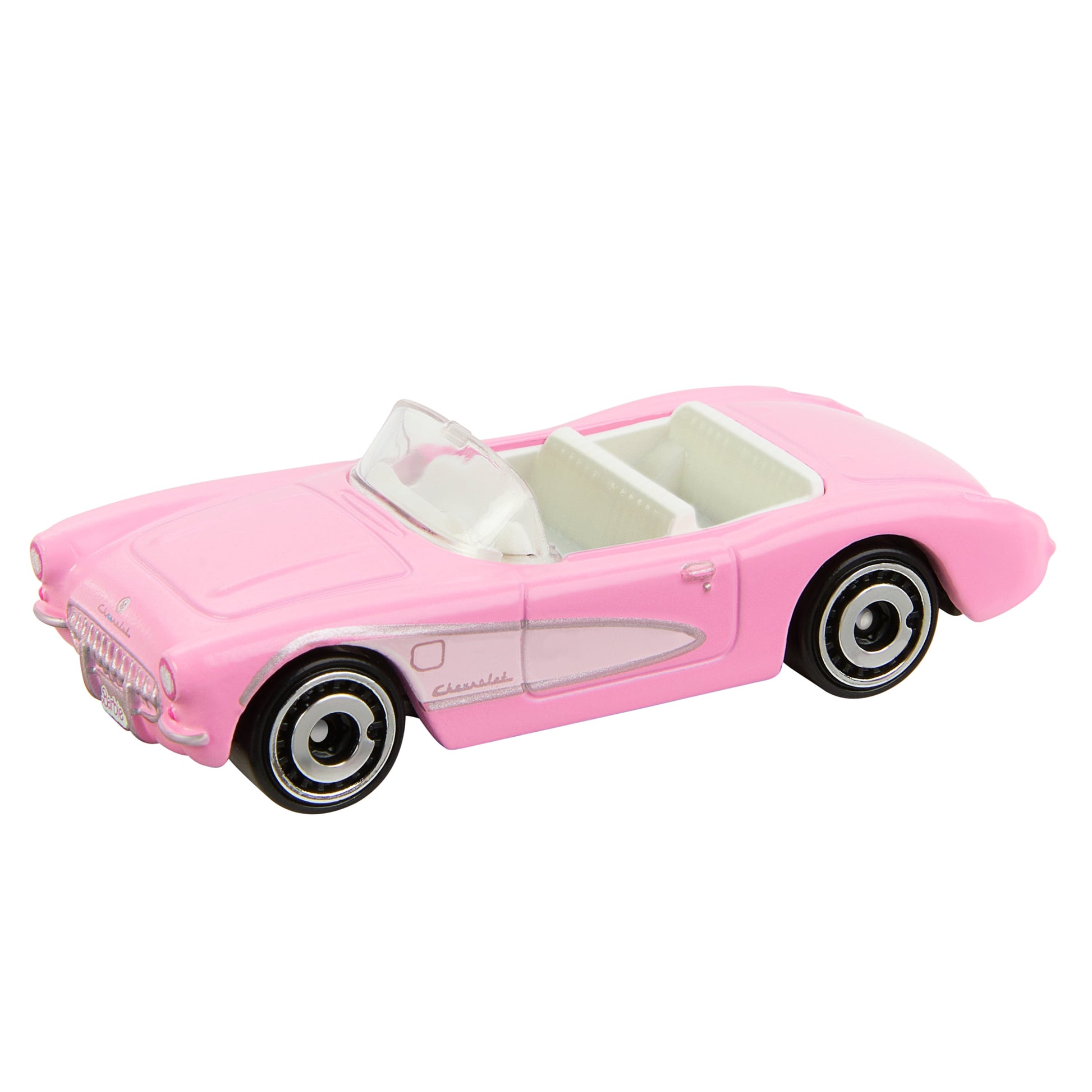 Barbie Car, Die-Cast Pink Corvette in 1:64 Scale from Barbie the Movie