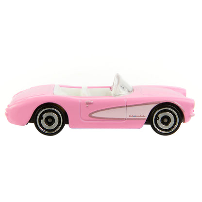 Barbie Car, Die-Cast Pink Corvette in 1:64 Scale from Barbie the Movie