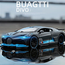 1/32 Alloy Diecasts Metal Toy Car Model Bugatti Divo Toy Vehicles Miniature Car Model with Light Toys for Boys Kids Christmas Gi