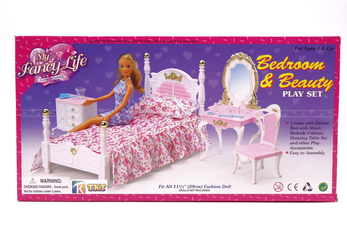 My Fancy Life Bedroom and Beauty Play Set Deluxe Dollhouse Furniture