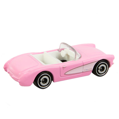 Barbie Car, Die-Cast Pink Corvette in 1:64 Scale from Barbie the Movie