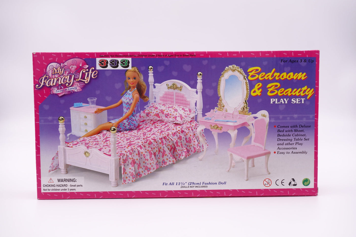 My Fancy Life Bedroom and Beauty Play Set Deluxe Dollhouse Furniture