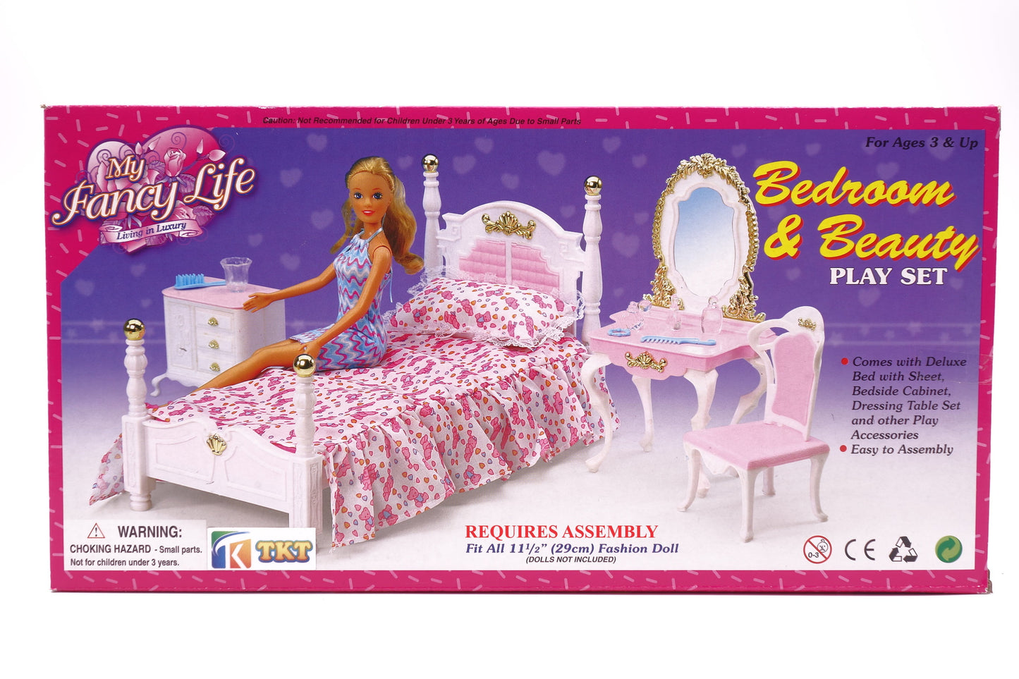 My Fancy Life Bedroom and Beauty Play Set Deluxe Dollhouse Furniture