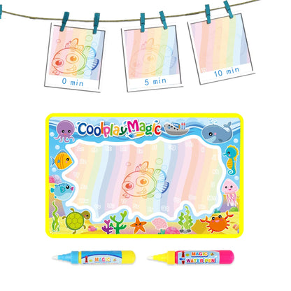 Animal Theme Rainbow Water Drawing Mat Set