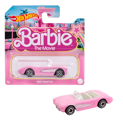 Barbie Car, Die-Cast Pink Corvette in 1:64 Scale from Barbie the Movie