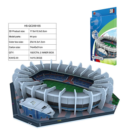 DIY 3D Paper Puzzle Football Field Stadium