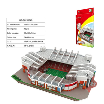 DIY 3D Paper Puzzle Football Field Stadium