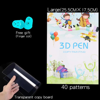 Reusable 3D Printing Pen Drawing Book (Pen Not Included)