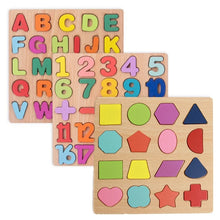 Colorful Alphabet Number Wooden Puzzles