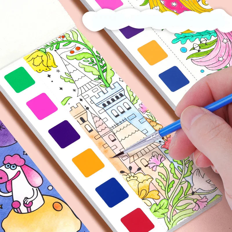 Children's Water colour Colouring Book