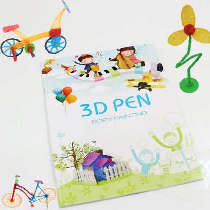 Reusable 3D Printing Pen Drawing Book (Pen Not Included)