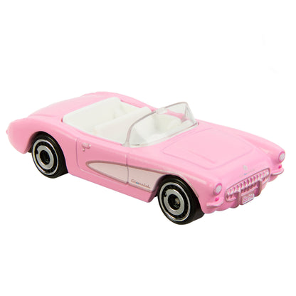 Barbie Car, Die-Cast Pink Corvette in 1:64 Scale from Barbie the Movie