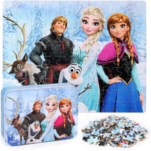 Puzzles for Kids Ages 4-8,Snowmen 100 Piece Puzzles for Kids,Educational Kids Puzzles Jigsaw Puzzles in a Metal Box,Children 100 Piece Puzzle Games Puzzle Toys for Girls and Boys