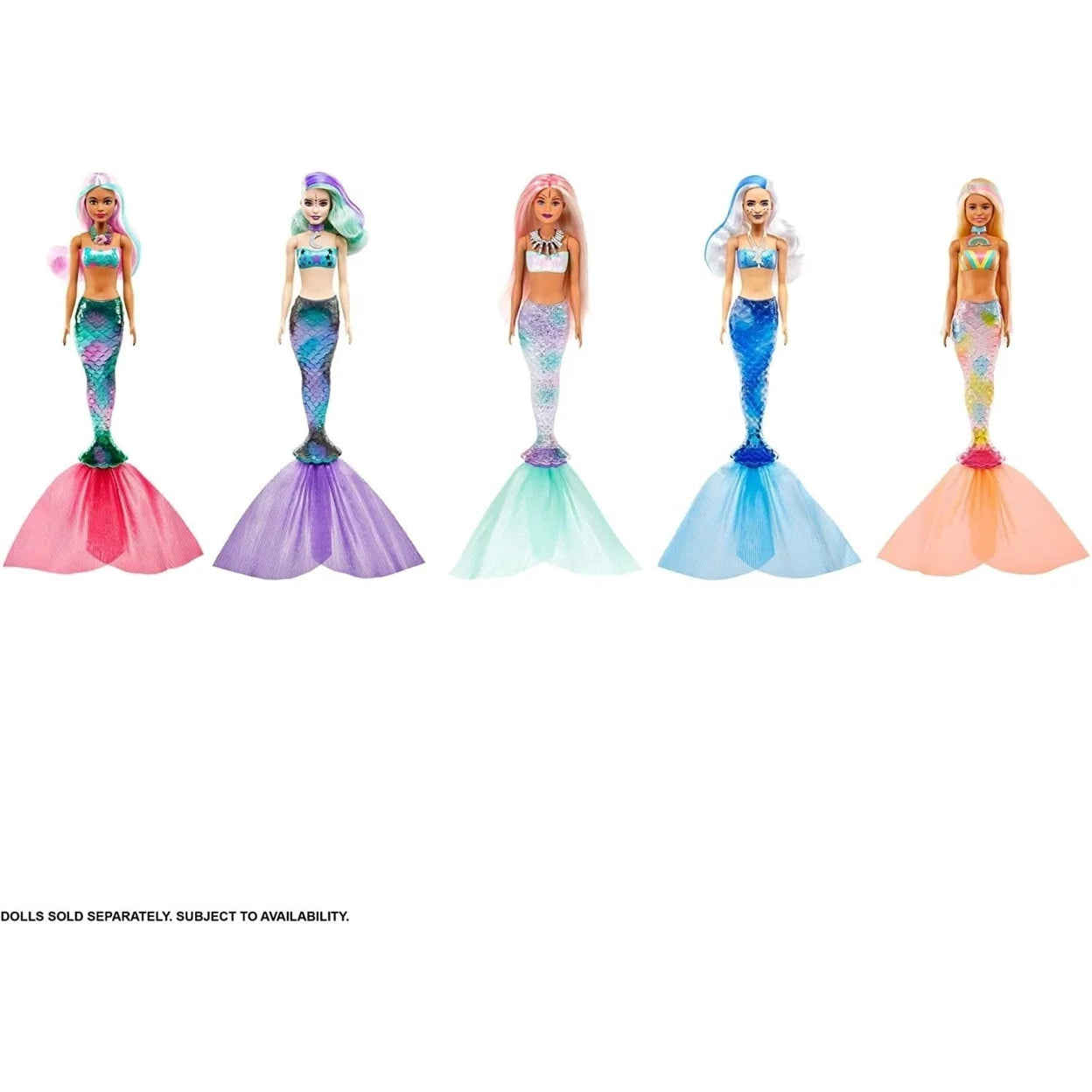 Barbie Color Reveal Mermaid Doll with 7 Surprises (Styles May Vary)