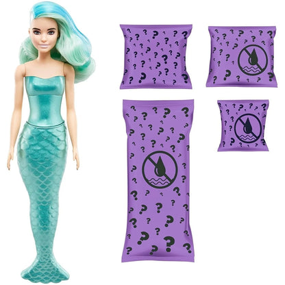 Barbie Color Reveal Mermaid Doll with 7 Surprises (Styles May Vary)